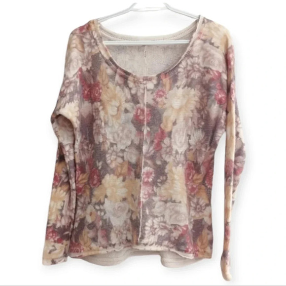 Free People Flower Bomb Wool and Angora  Rabbit Hair Pullover Sweater Small - Picture 1 of 16